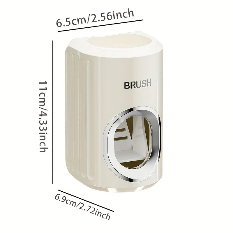 A Hole Free Wall Mounted Automatic Toothpaste Dispenser, A Toothpaste Storage Rack for Bathrooms, Households, and Bathrooms