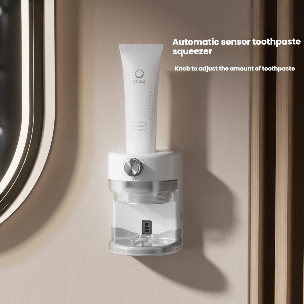 Automatic Toothpaste Dispenser Wall Mounted Electric Toothpaste Squeezer for Kids and Adults for Bathroom