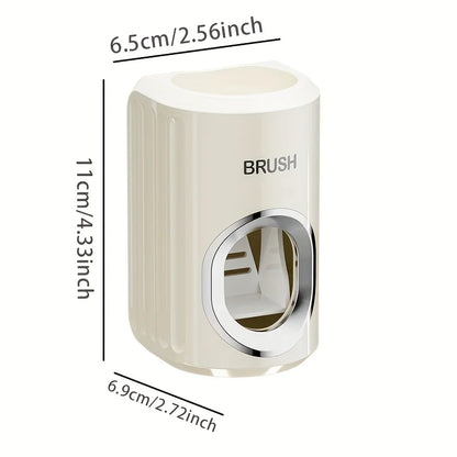 A Hole Free Wall Mounted Automatic Toothpaste Dispenser, A Toothpaste Storage Rack for Bathrooms, Households, and Bathrooms