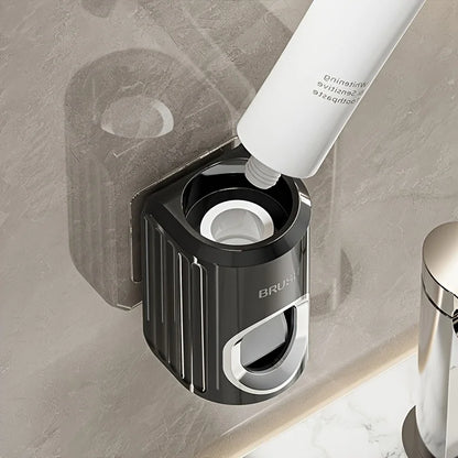 A Hole Free Wall Mounted Automatic Toothpaste Dispenser, A Toothpaste Storage Rack for Bathrooms, Households, and Bathrooms